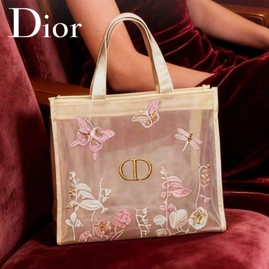 Beauty Makeup Bag - حقيبة كريستيان ديور الفاخرة شبه الشفافة