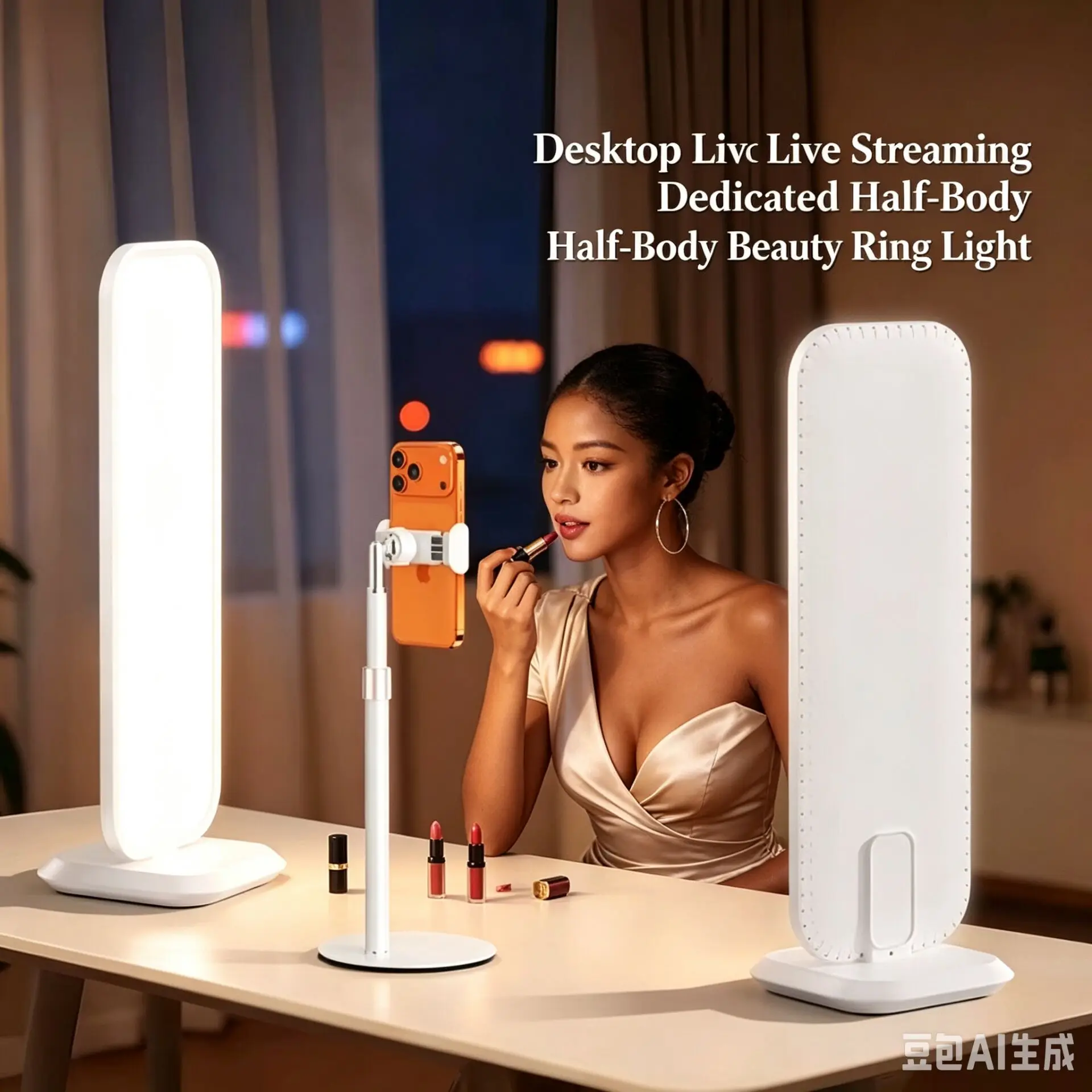 مصباح إضاءة LED مكتبي نصف الجس - مراجعة Beauty Makeup Video وسعره