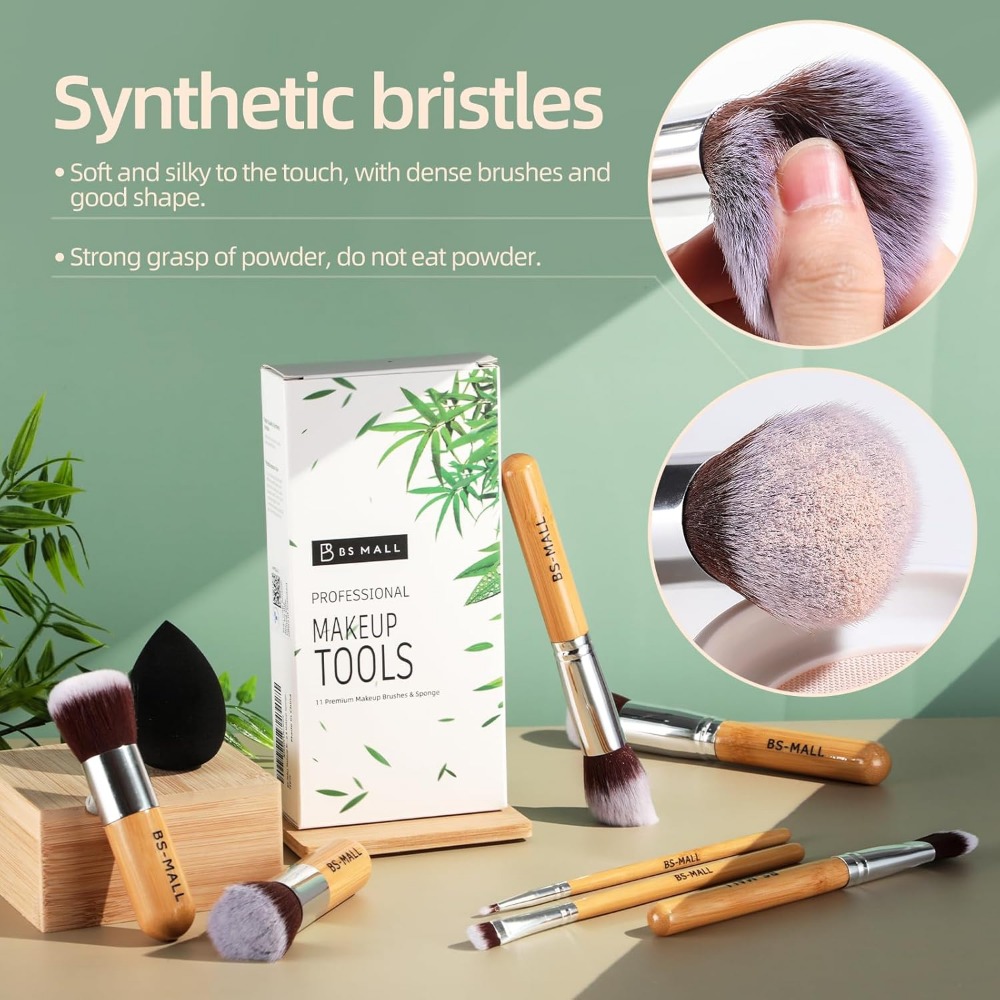 BS-MALL فرشاة للمكياج مجموعة 1 - مراجعة Blush Brush Kabuki وسعره