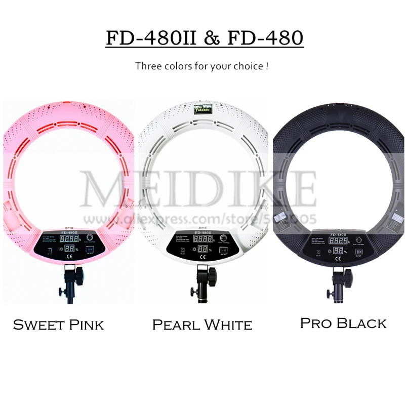 مصباح حلقي LED طراز FD-480II ل - مراجعة Beauty Makeup Video وسعره