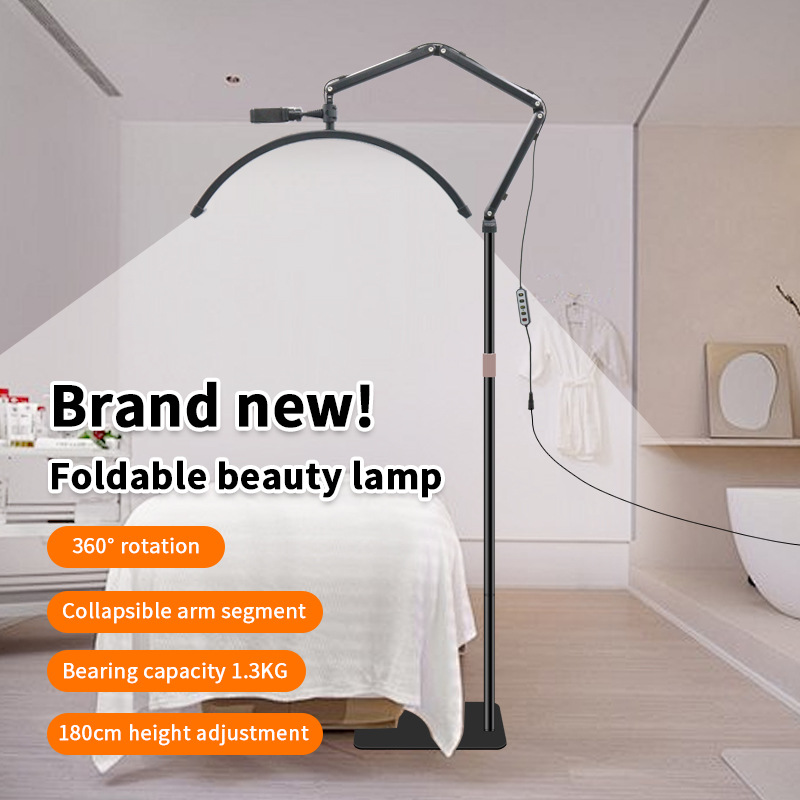 حلقة ضوء نصف القمر LED مصباح ت - مراجعة Beauty Makeup Video وسعره