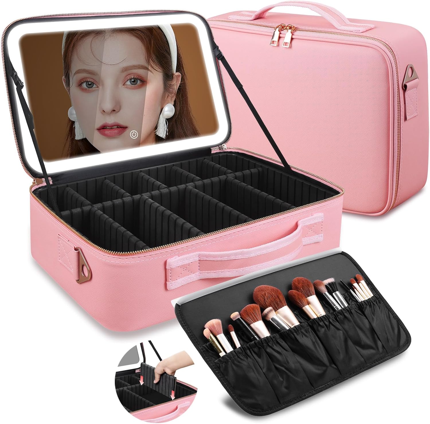 حقيبة مكياج كبيرة السعة 15''×1 - مراجعة Beauty Makeup Bag وسعره